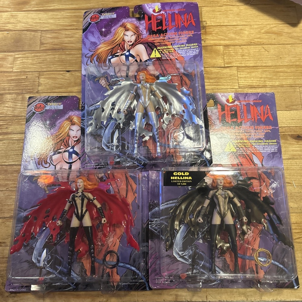 Lightening Comics Hellina Mega-Action Figure Skybolt Direct Silver Lot